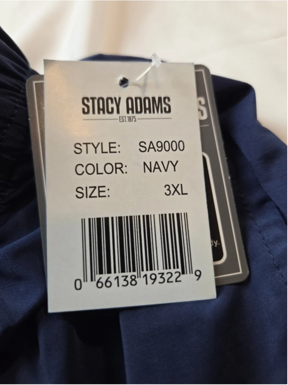 Men's Stacy Adams Boxers 3XL Navy NWT New #1648